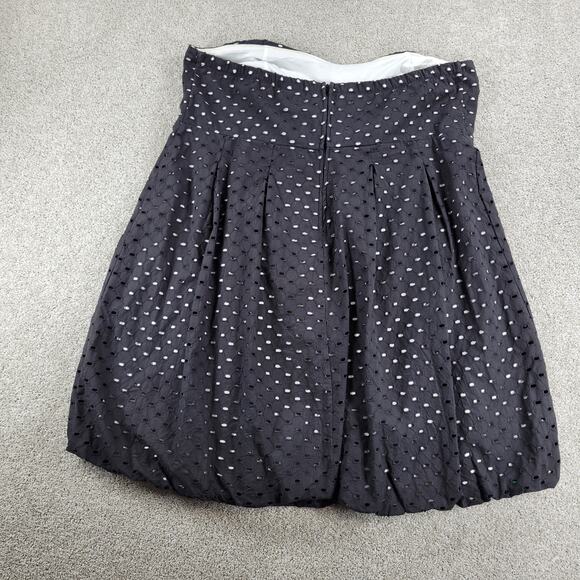 Torrid Womens Eyelet Top 20 Black Strapless Balloon Hem Lined Pleated - Picture 2 of 12